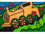 El tren de las flores. Alejandro Correa (Acrlico sobre lienzo, 2006) Medidas: 80 x 120 cm. Donacin: el autor - Pieza IG: 05519
