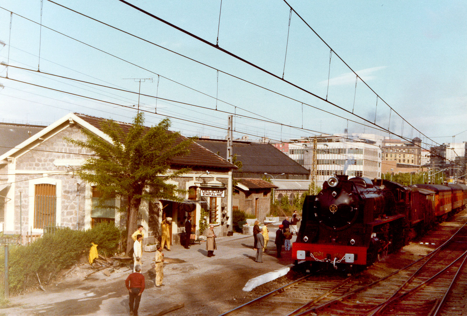 Tren de la Fresa en Delicias-Empalme. Año 1985. <i>AHF-MFM</i>