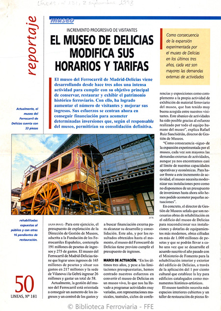 Noticias - Museo del Ferrocarril