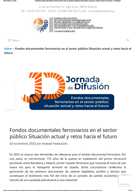 Noticias - Museo del Ferrocarril