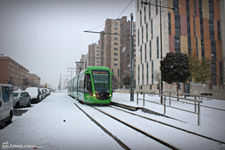 Tranvía de Parla bajo la nieve - 8 Enero de 2021 - Parla