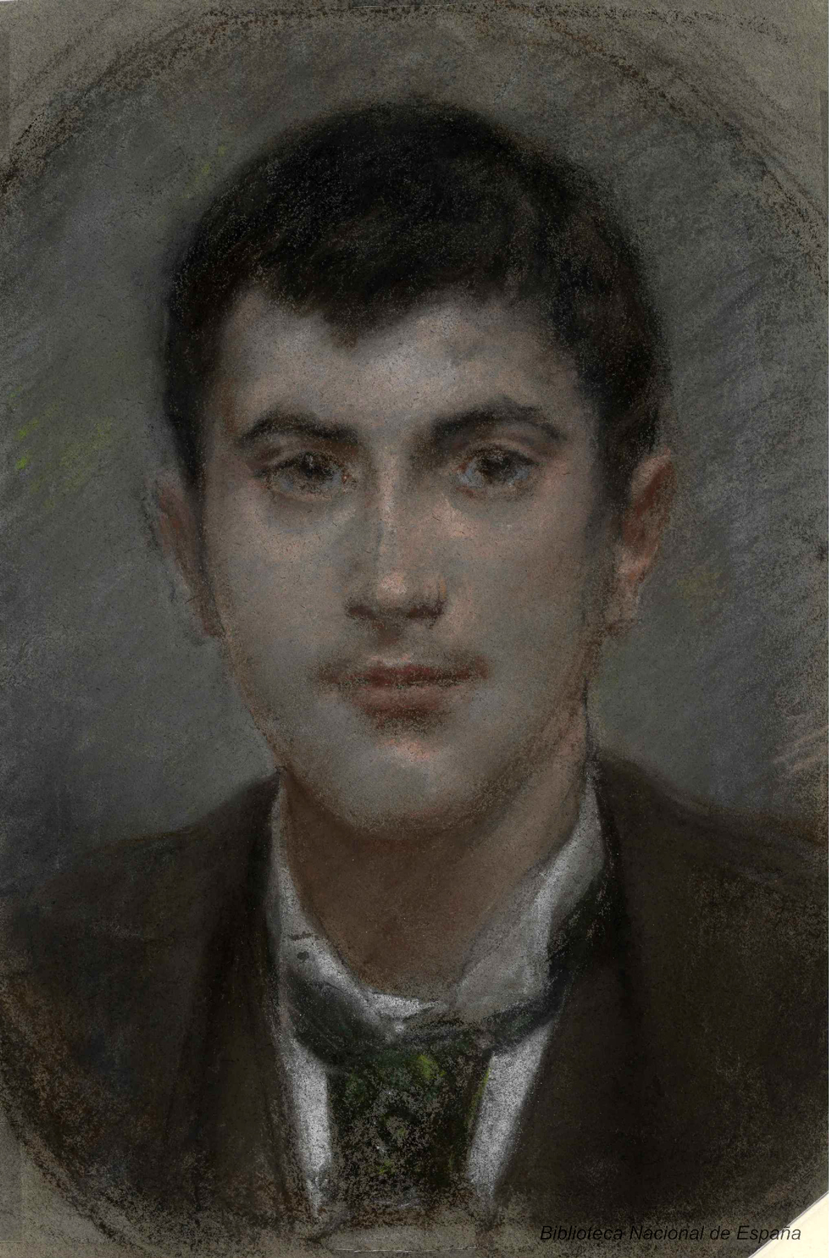 Retrato de Benito Pérez Galdós joven. Autor: Nicolás  Massieu y Falcón. Fecha de publicación: [ca. 1859-1862] Biblioteca Digital Hispánica