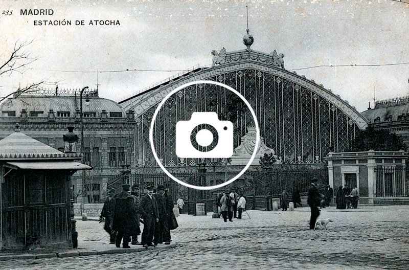 Estacin de Atocha (o del Medioda). Tarjeta postal. Ao: 1890 [ca.]. AHF-MFM