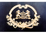 Escudo de la Compagnie Internationale des Wagon-Lits, CIWL. Medidas: 62 x 81 cm. - Pieza IG: 01804