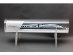 Modelo del AVE 101-LR05, Euromed de RENFE, lnea de alta velocidad Barcelona-Valencia. (1997). Escala: H0. Medidas: 26 x 67 x 24 cm. - Pieza IG: 06289