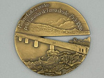 Medalla conmemorativa del primer centenario de la inauguracin del puente ferroviario sobre el ro Mio, 1886-1986 (J. Rodrguez, Espaa, 1986) - Pieza IG: 02000