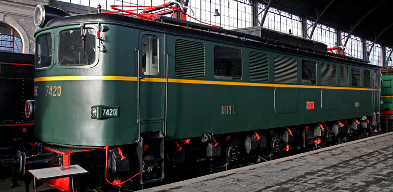 Locomotora elctrica 7420 (Scheron y Devis-MACOSA-, Suiza-Espaa, 1944)